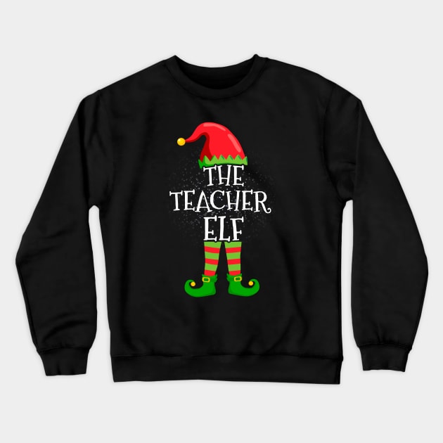 Teacher Elf Family Matching Christmas Group Funny Gift Crewneck Sweatshirt by silvercoin